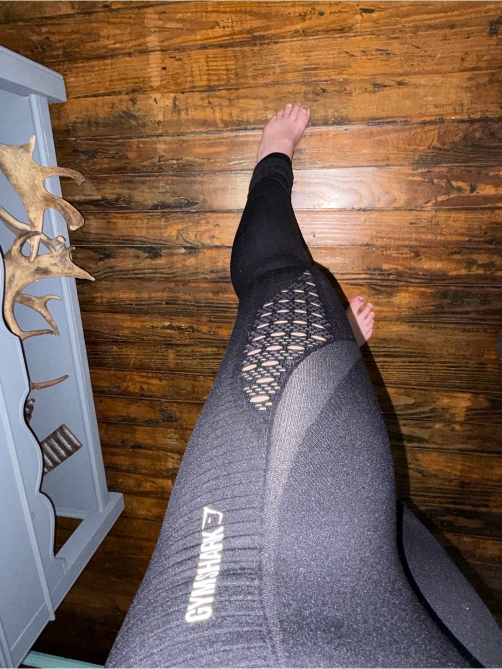 Gymshark Black Mesh Panel High-Waist Leggings